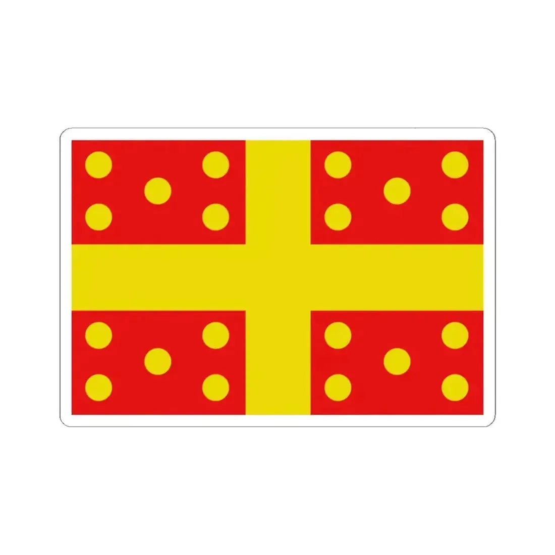 Flag of Harelbeke (Belgium) STICKER Vinyl Kiss-Cut Decal 6 Inch White - The Sticker Space