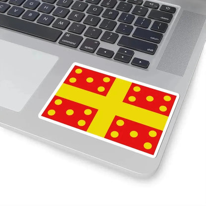 Flag of Harelbeke (Belgium) STICKER Vinyl Kiss-Cut Decal - The Sticker Space