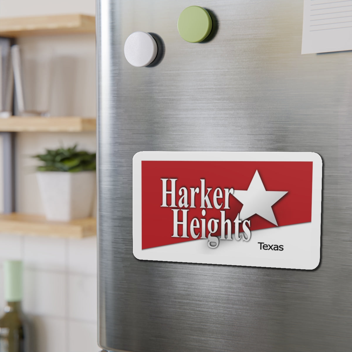 Flag of Harker Heights Texas - Die-Cut Magnet-The Sticker Space