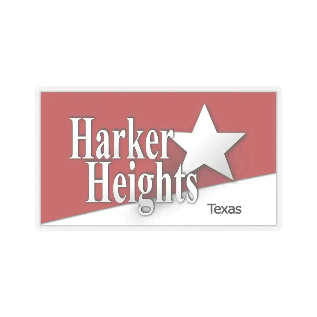 Flag of Harker Heights, Texas - STICKER Vinyl Kiss-Cut Decal 4 Inch Transparent - The Sticker Space