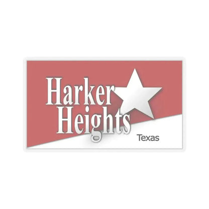 Flag of Harker Heights, Texas - STICKER Vinyl Kiss-Cut Decal 6 Inch Transparent - The Sticker Space