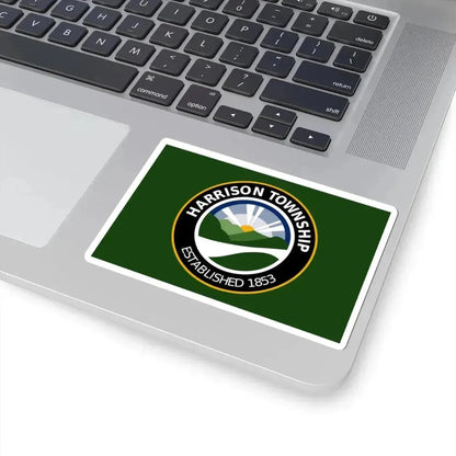 Flag of Harrison Township Ohio (United States) STICKER Vinyl Kiss-Cut Decal - The Sticker Space