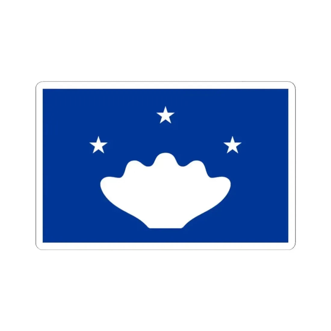 Flag of Hatohobei Palau - STICKER Vinyl Kiss-Cut Decal 2 Inch White - The Sticker Space