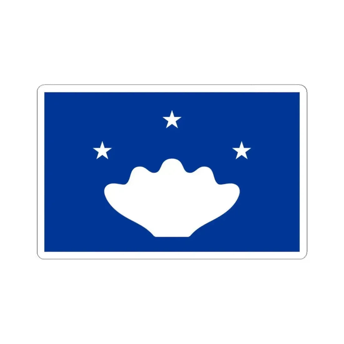 Flag of Hatohobei Palau - STICKER Vinyl Kiss-Cut Decal 3 Inch White - The Sticker Space
