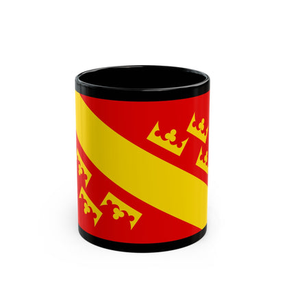 Flag of Haut Rhin France 2 - Black Coffee Mug-11oz-The Sticker Space