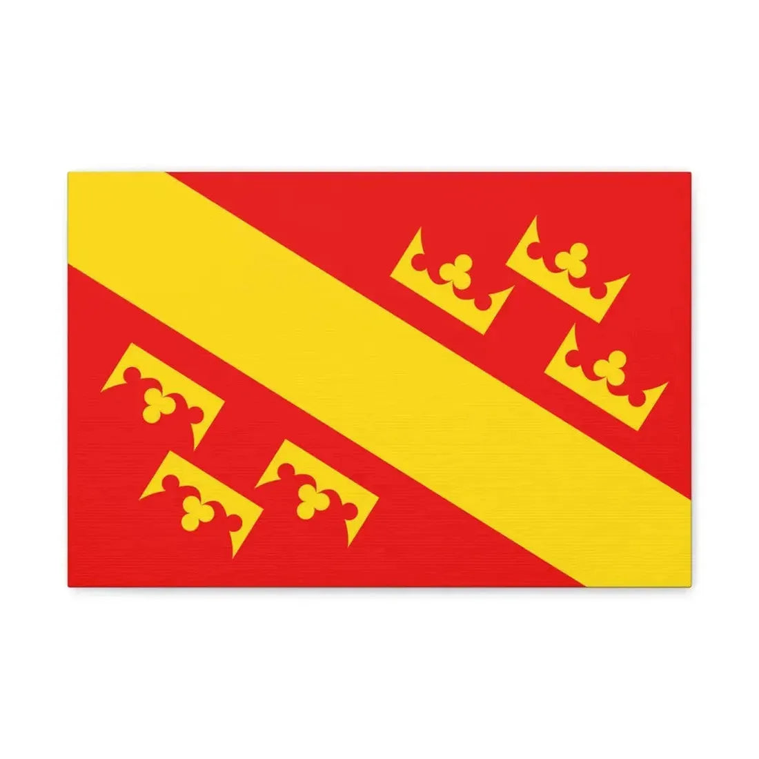 Flag of Haut Rhin France 2 - Canvas Wall Art 18″ x 12″ 1.25" - The Sticker Space