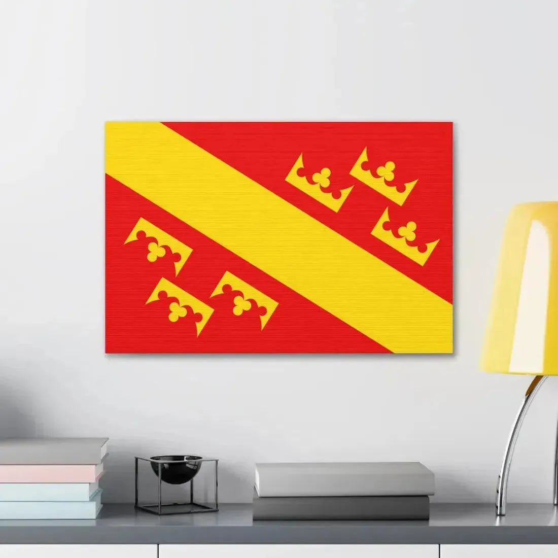 Flag of Haut Rhin France 2 - Canvas Wall Art - The Sticker Space