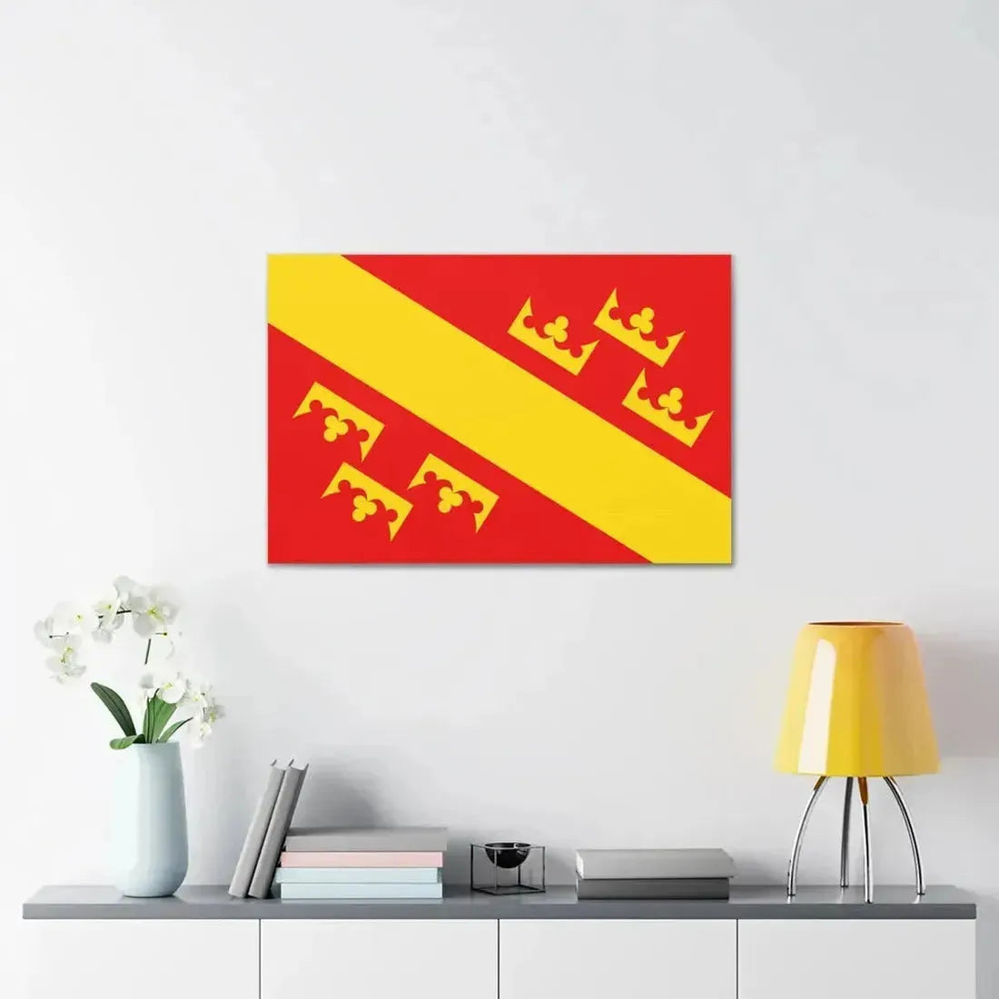 Flag of Haut Rhin France 2 - Canvas Wall Art - The Sticker Space