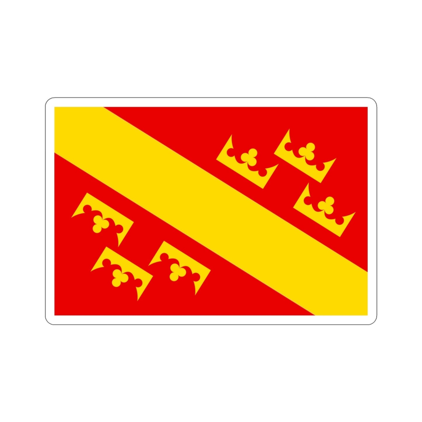 Flag of Haut Rhin France 2 STICKER Vinyl Die-Cut Decal-3 Inch-The Sticker Space