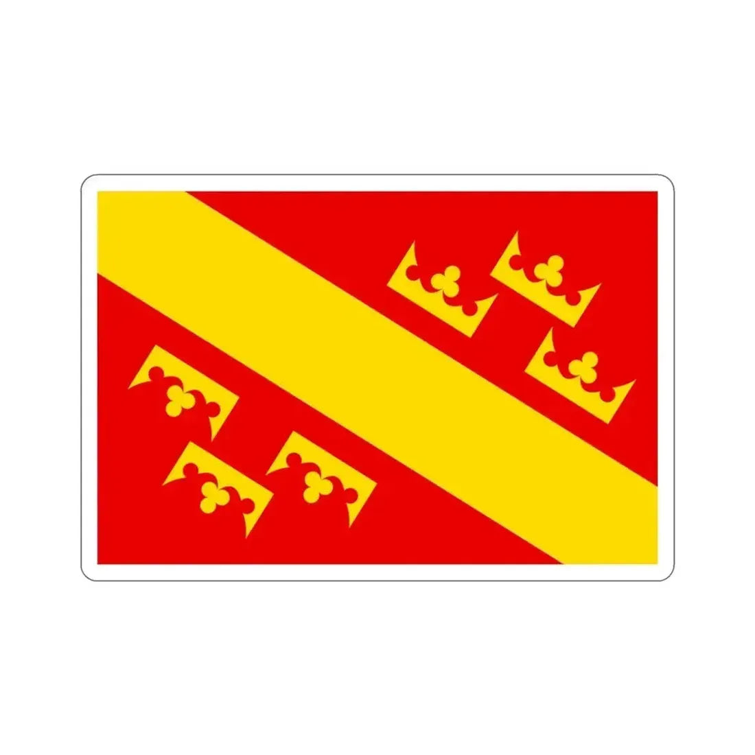 Flag of Haut Rhin France 2 STICKER Vinyl Die-Cut Decal 3 Inch - The Sticker Space