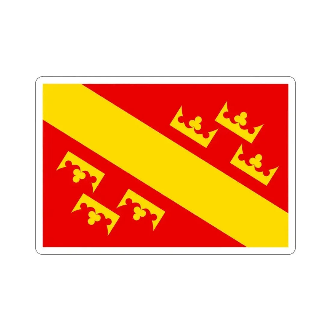 Flag of Haut Rhin France 2 STICKER Vinyl Die-Cut Decal 4 Inch - The Sticker Space
