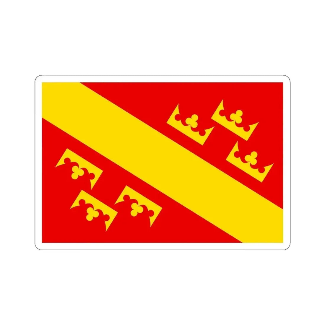 Flag of Haut Rhin France 2 STICKER Vinyl Die-Cut Decal - The Sticker Space