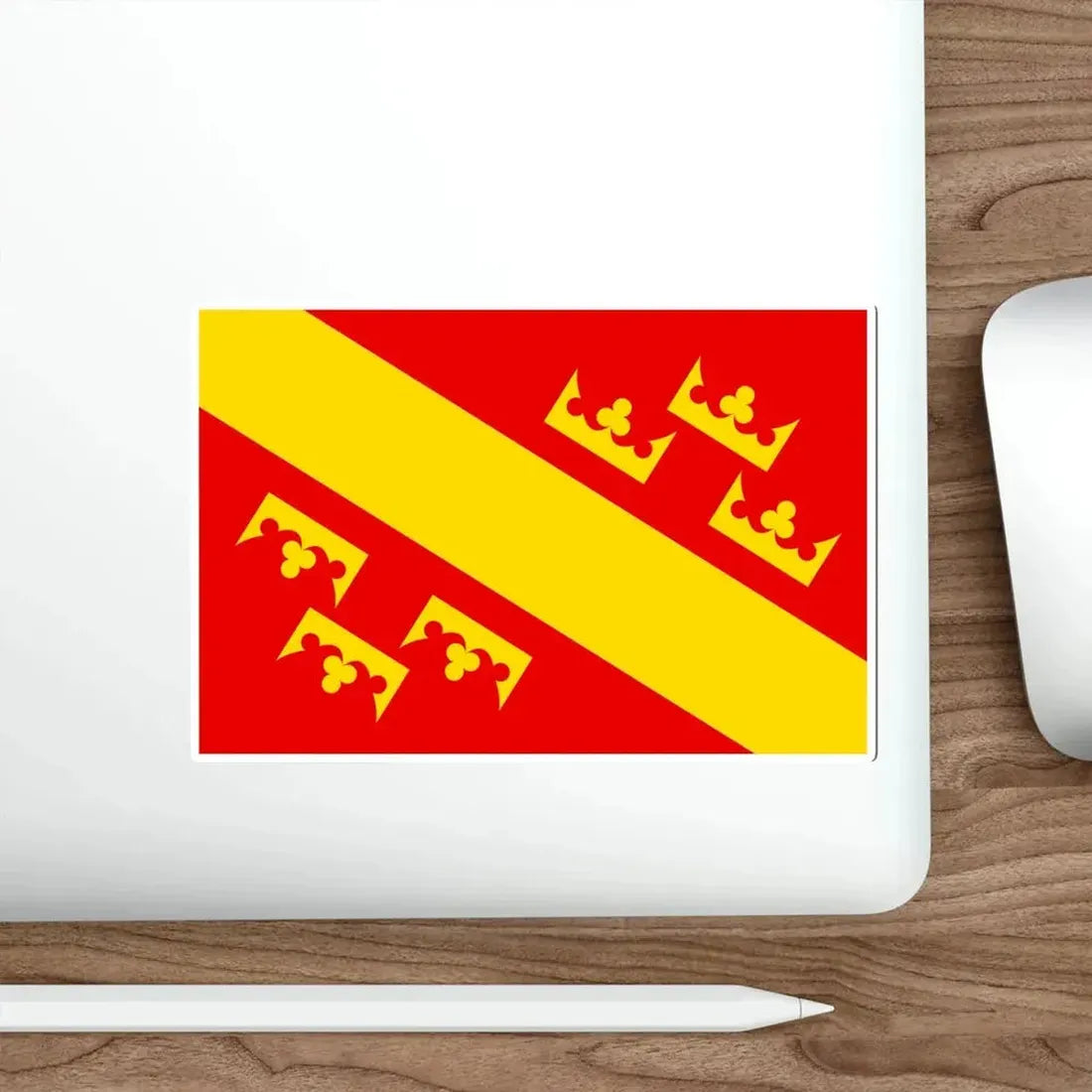 Flag of Haut Rhin France 2 STICKER Vinyl Die-Cut Decal - The Sticker Space