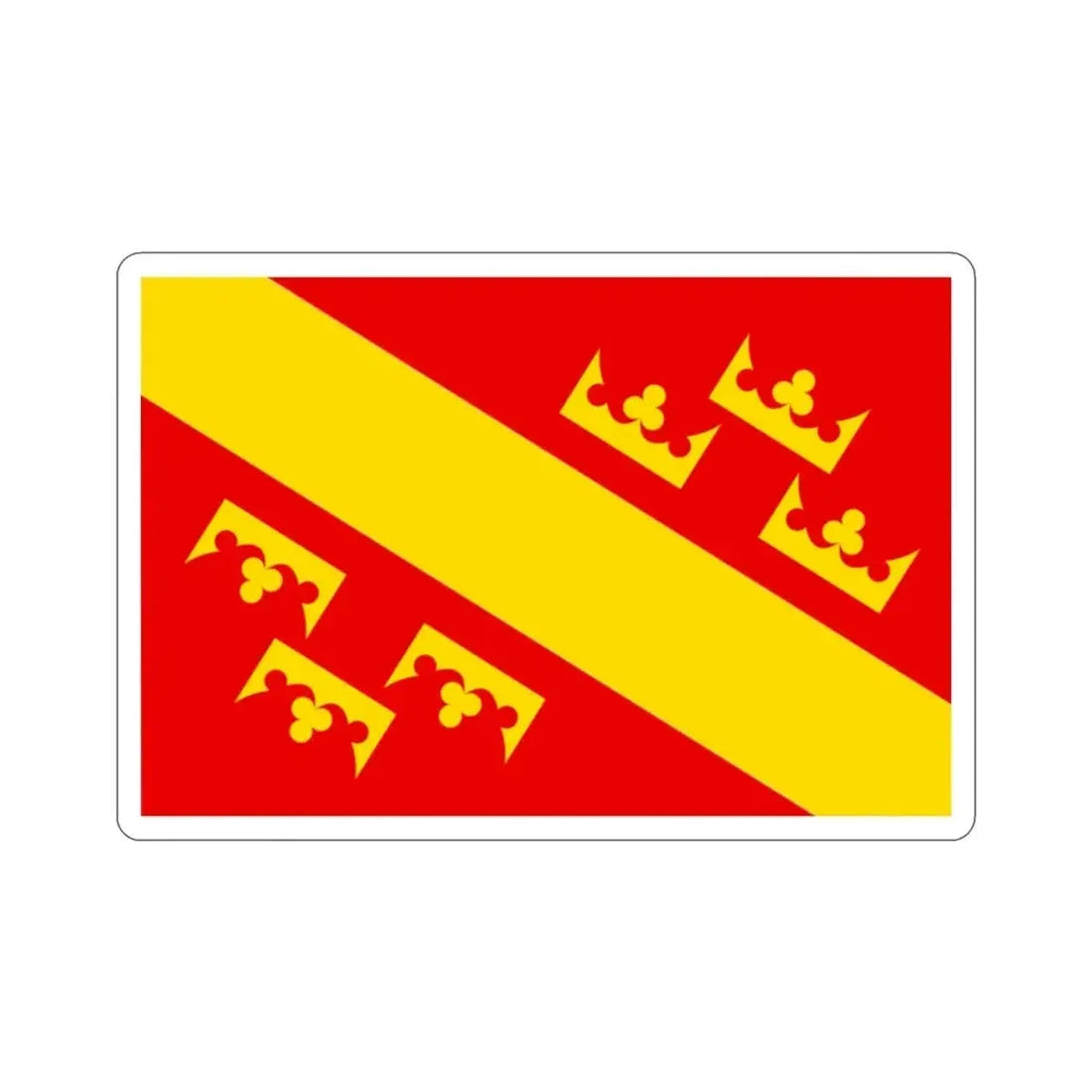 Flag of Haut Rhin France 2 STICKER Vinyl Die-Cut Decal - The Sticker Space