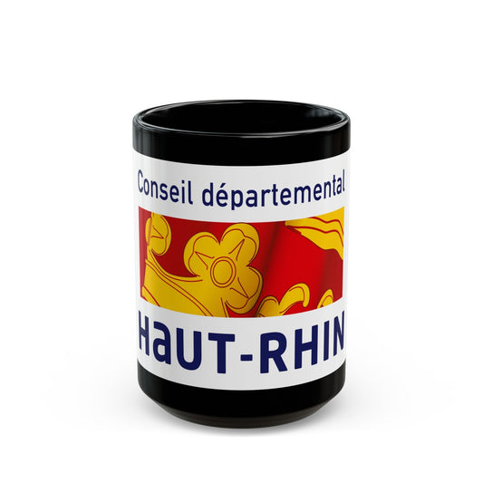 Flag of Haut Rhin France - Black Coffee Mug-15oz-The Sticker Space