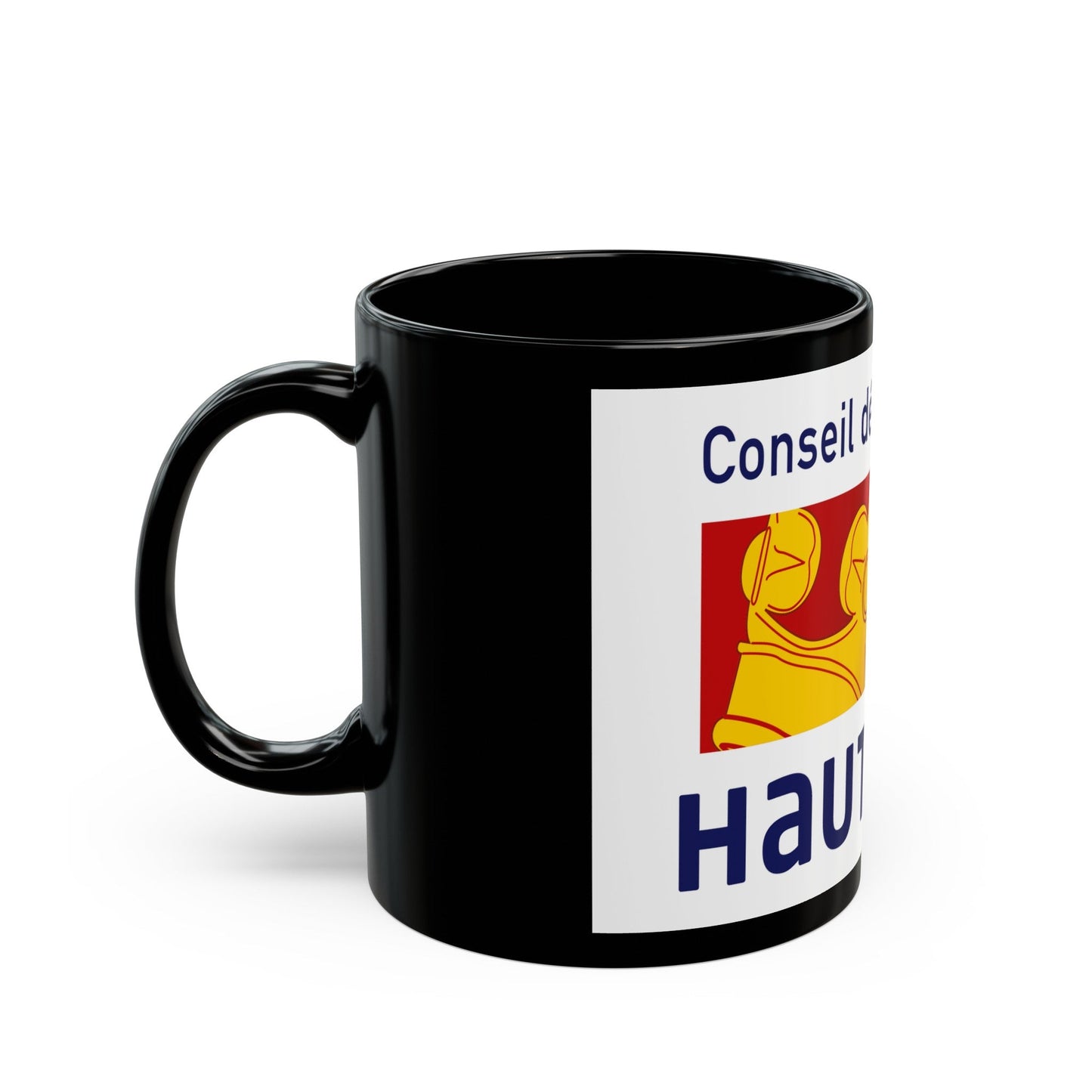 Flag of Haut Rhin France - Black Coffee Mug-The Sticker Space