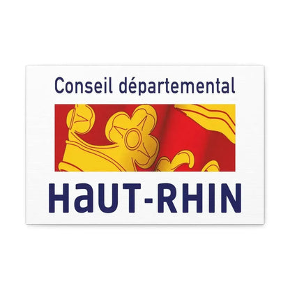 Flag of Haut Rhin France - Canvas Wall Art 18″ x 12″ 1.25" - The Sticker Space