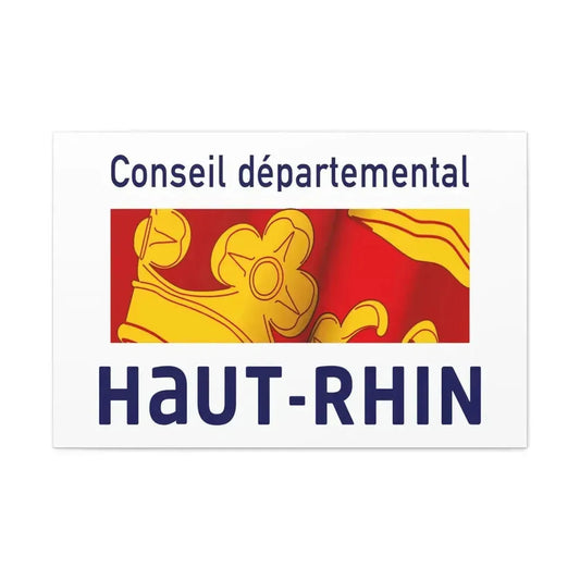 Flag of Haut Rhin France - Canvas Wall Art 36" x 24" 1.25" - The Sticker Space