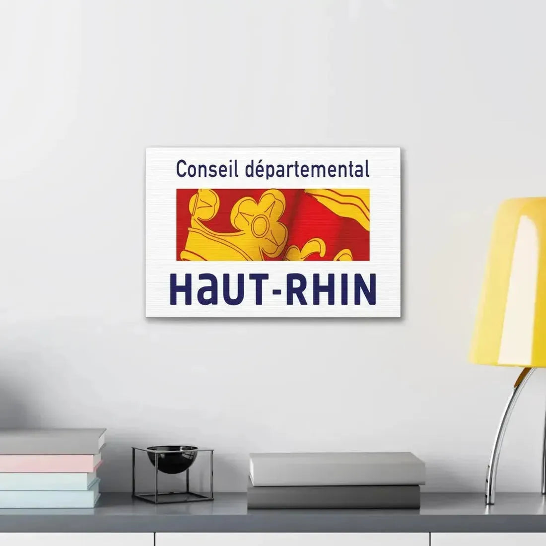 Flag of Haut Rhin France - Canvas Wall Art - The Sticker Space