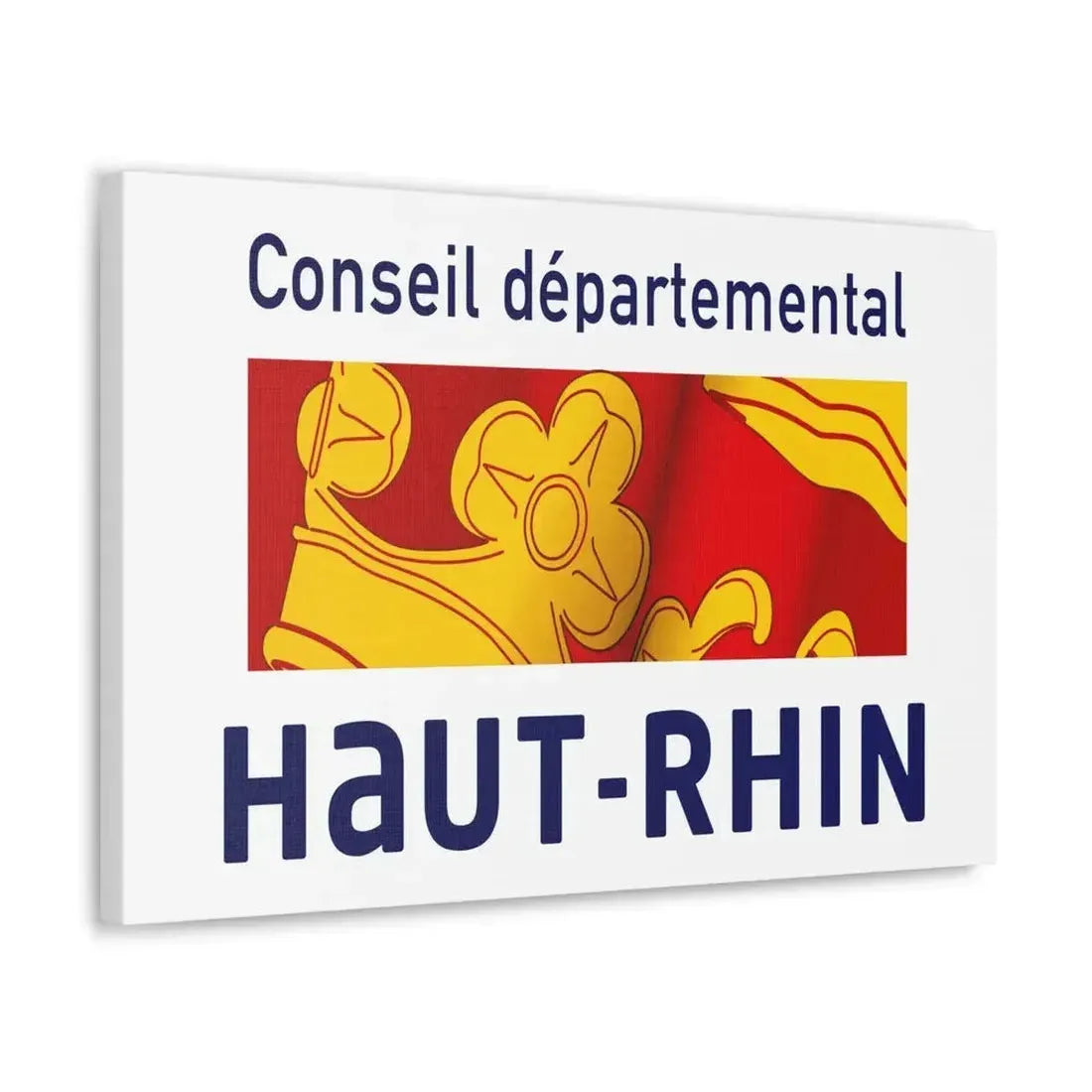 Flag of Haut Rhin France - Canvas Wall Art - The Sticker Space
