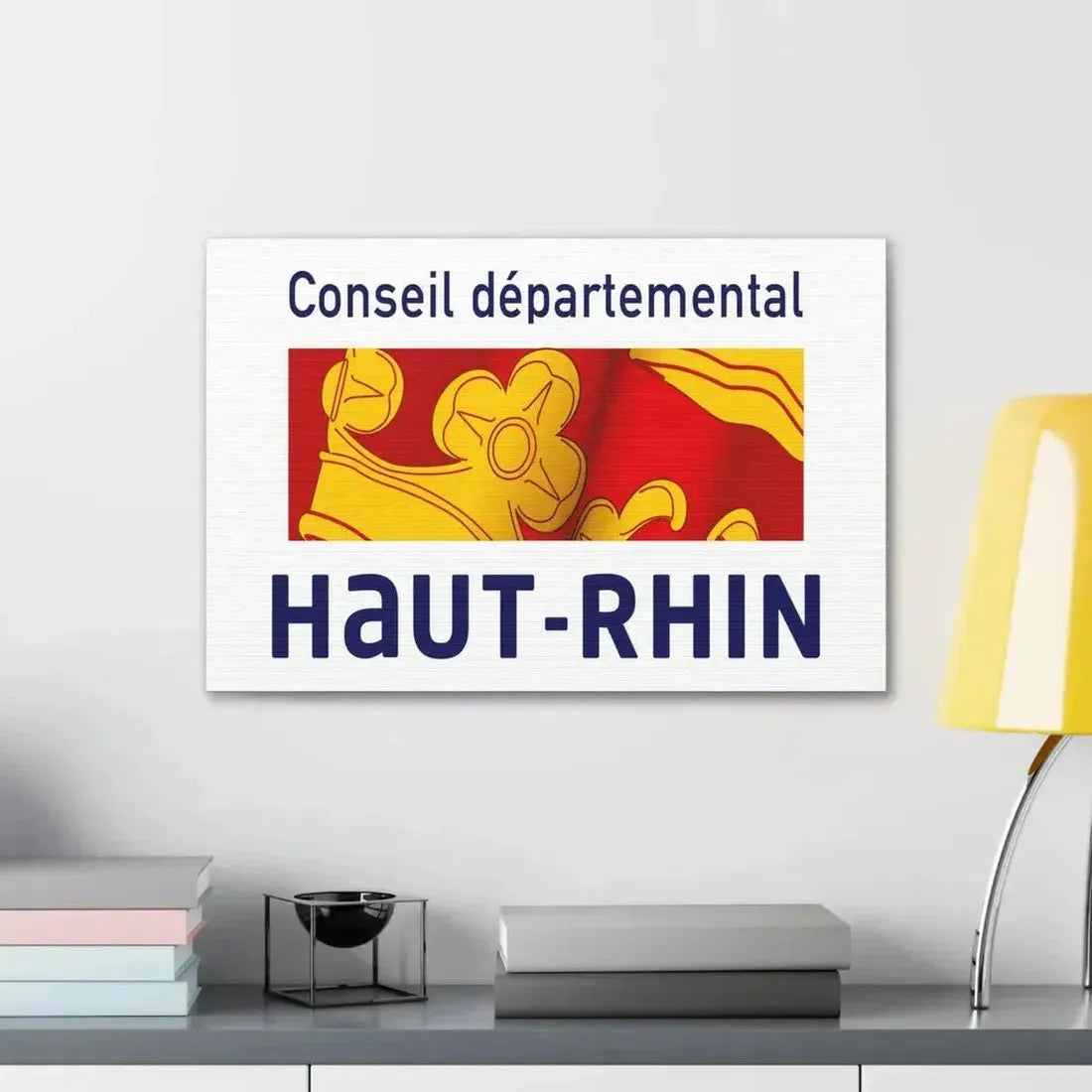 Flag of Haut Rhin France - Canvas Wall Art - The Sticker Space