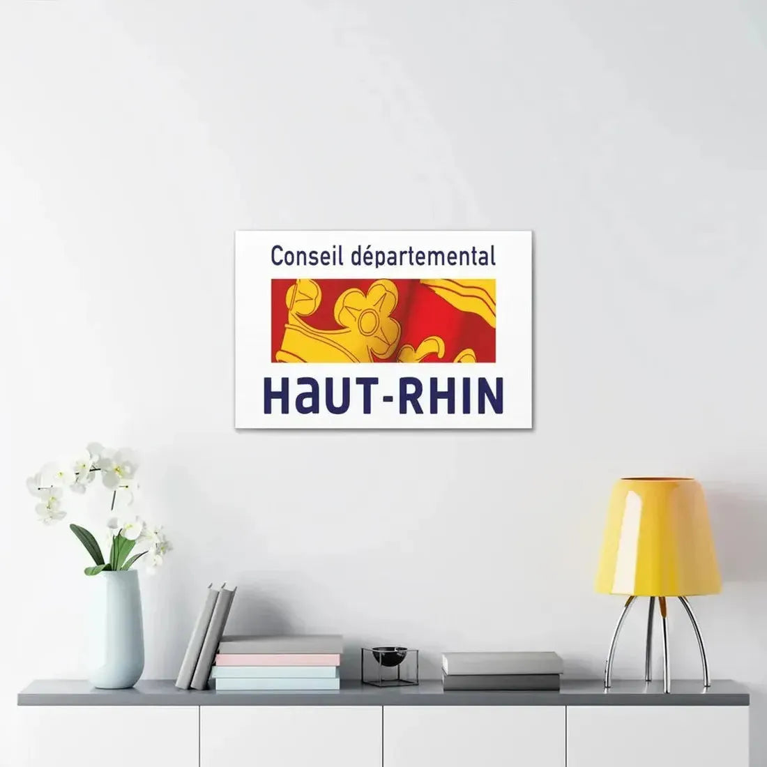 Flag of Haut Rhin France - Canvas Wall Art - The Sticker Space