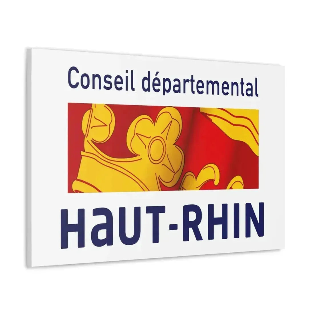 Flag of Haut Rhin France - Canvas Wall Art - The Sticker Space