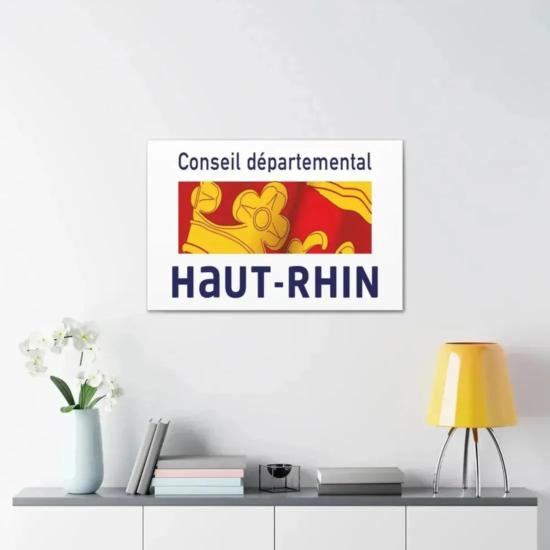 Flag of Haut Rhin France - Canvas Wall Art - The Sticker Space