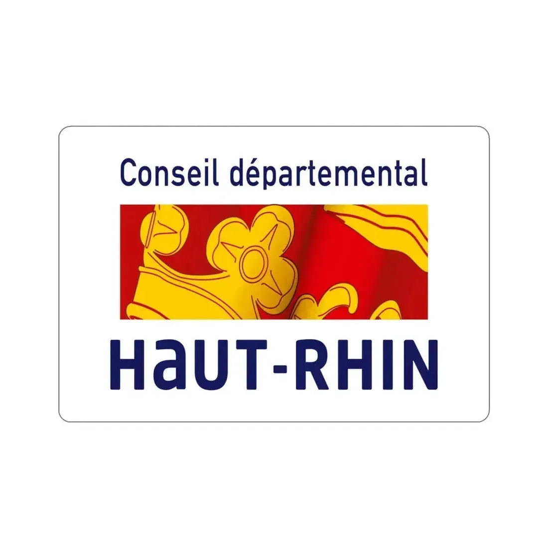 Flag of Haut Rhin France STICKER Vinyl Die-Cut Decal 4 Inch - The Sticker Space