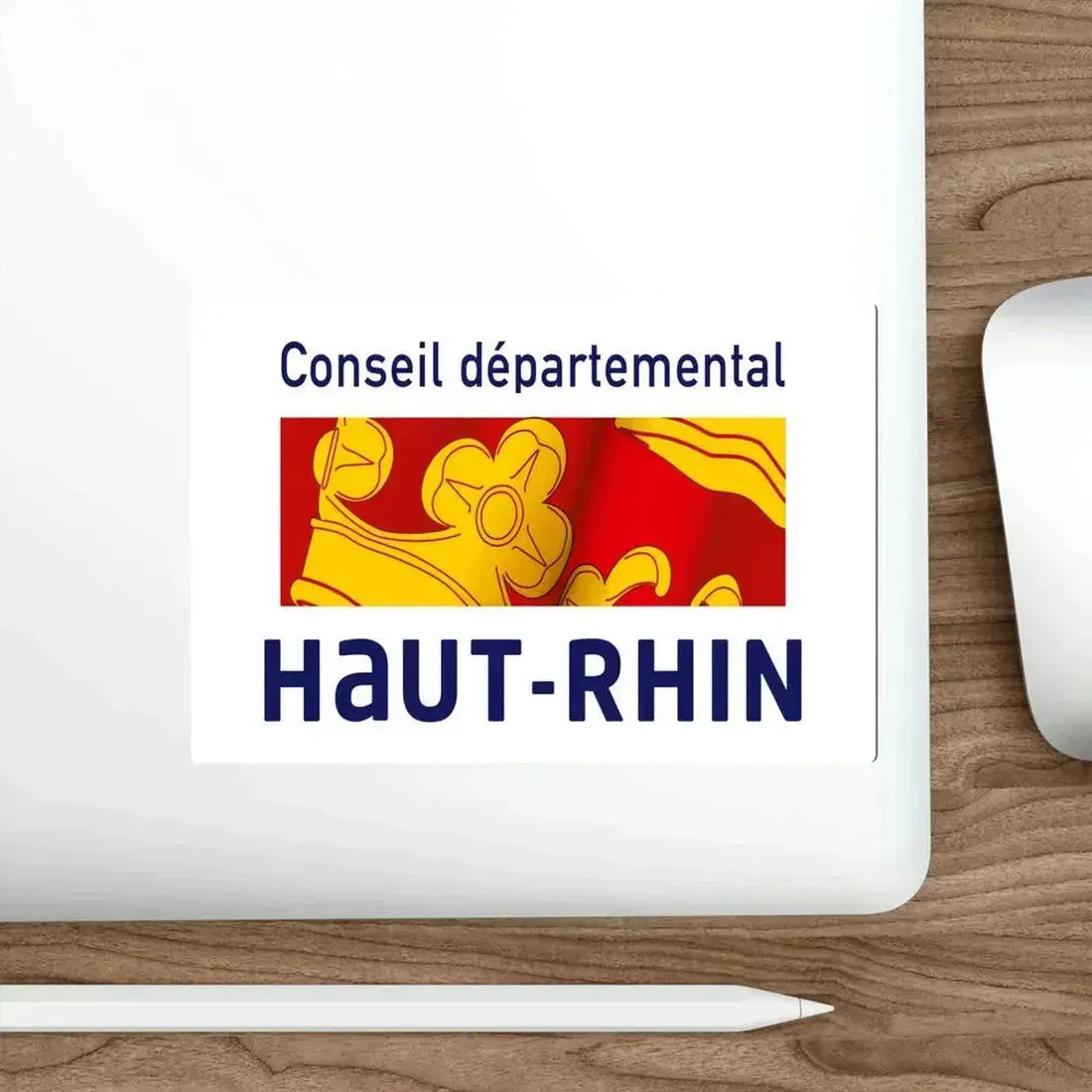 Flag of Haut Rhin France STICKER Vinyl Die-Cut Decal - The Sticker Space