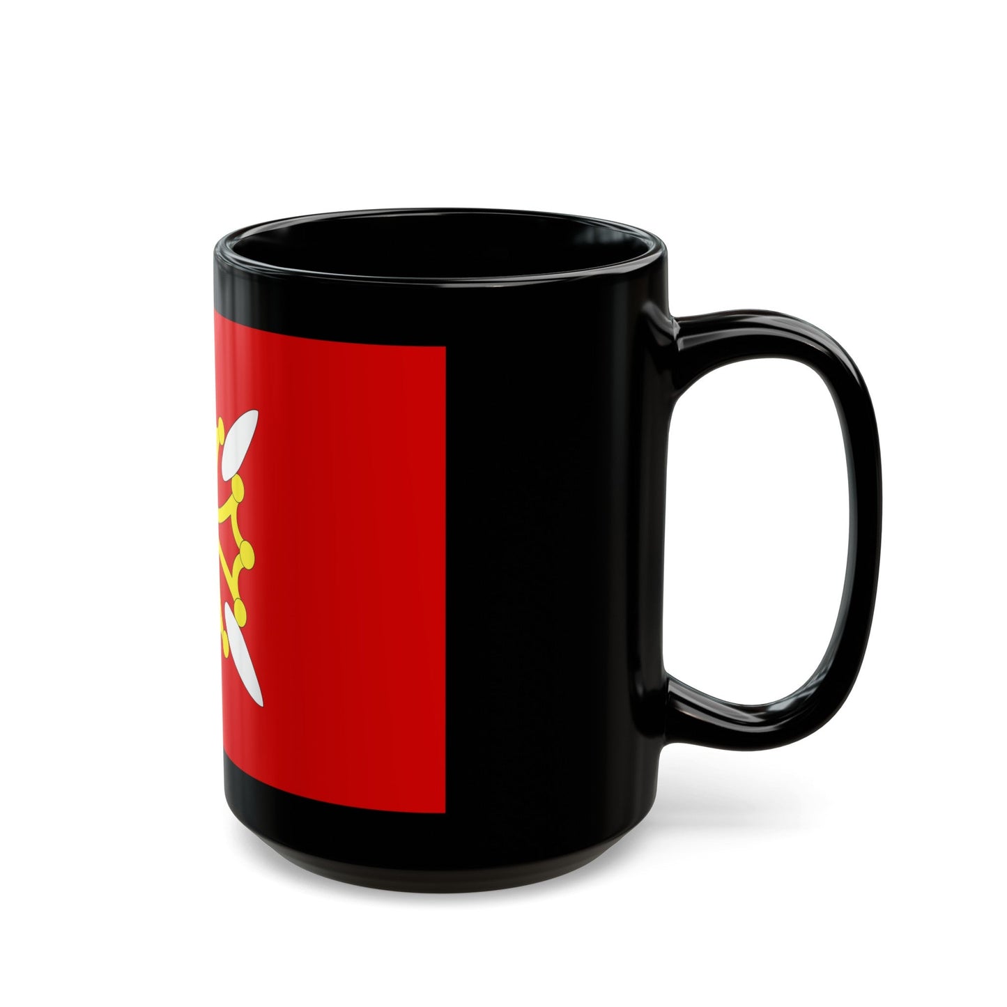 Flag of Haute Garonne France 2 - Black Coffee Mug-The Sticker Space