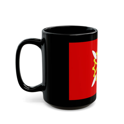 Flag of Haute Garonne France 2 - Black Coffee Mug-The Sticker Space