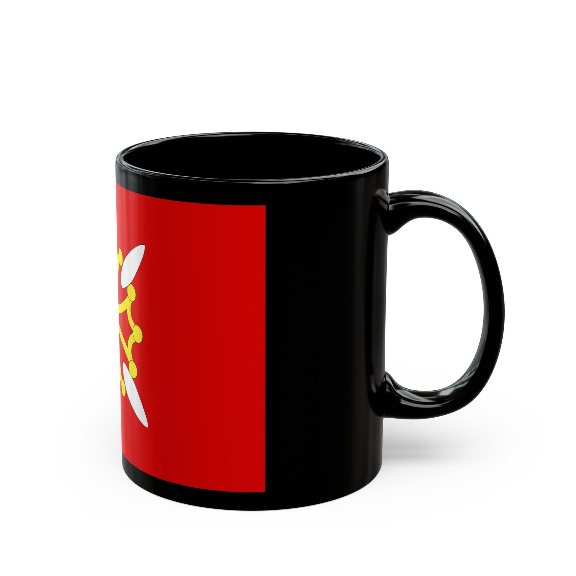 Flag of Haute Garonne France 2 - Black Coffee Mug-The Sticker Space