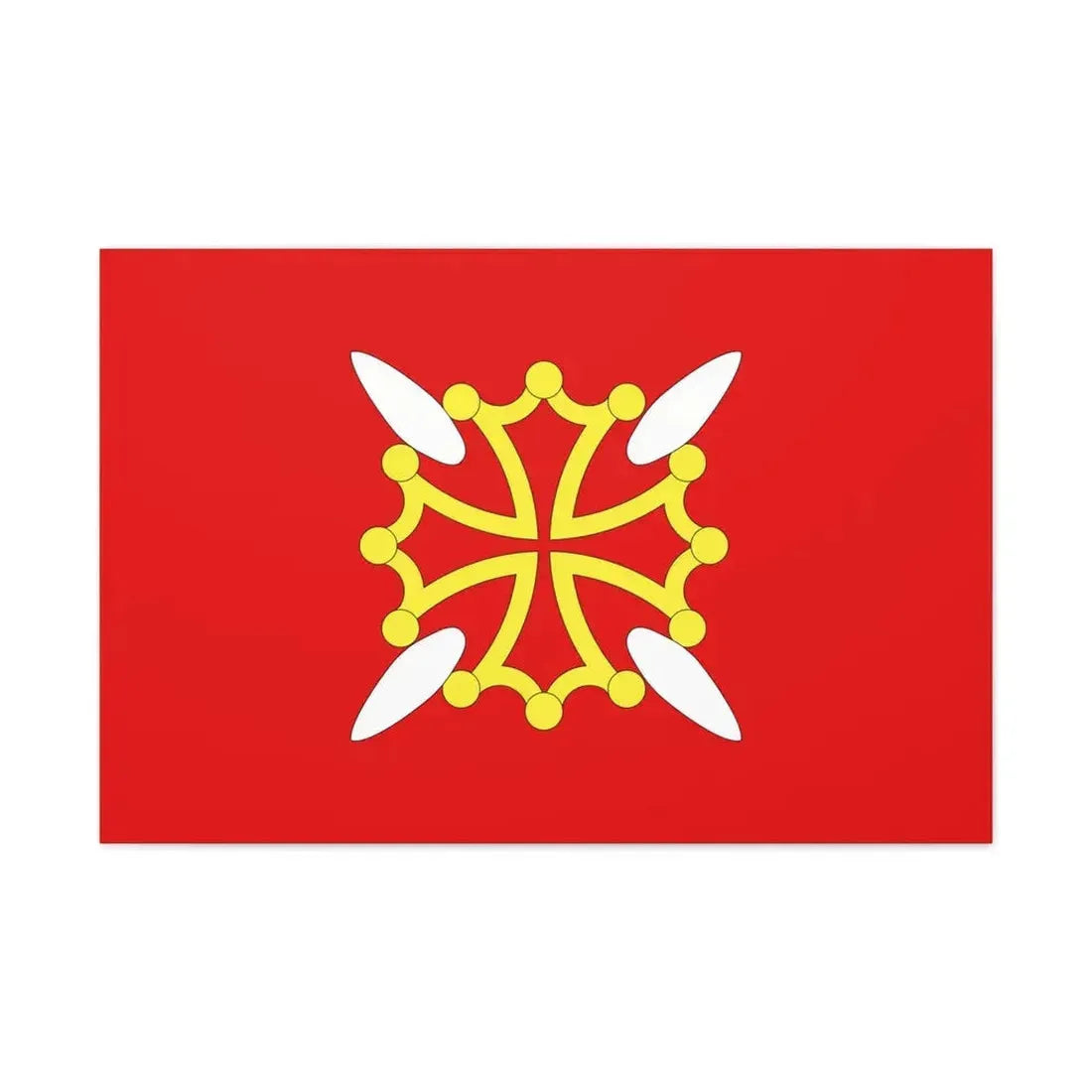 Flag of Haute Garonne France 2 - Canvas Wall Art 36" x 24" 1.25" - The Sticker Space