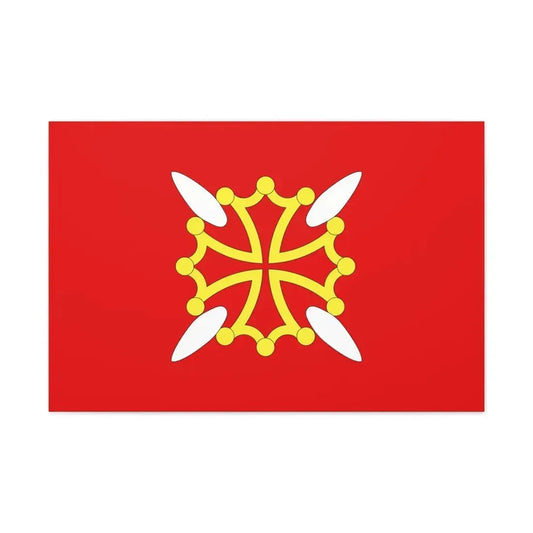 Flag of Haute Garonne France 2 - Canvas Wall Art 36" x 24" 1.25" - The Sticker Space