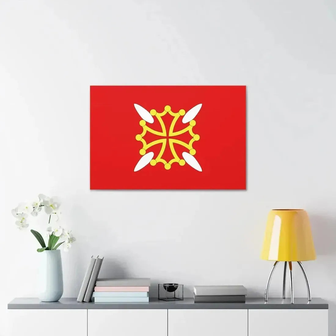 Flag of Haute Garonne France 2 - Canvas Wall Art - The Sticker Space