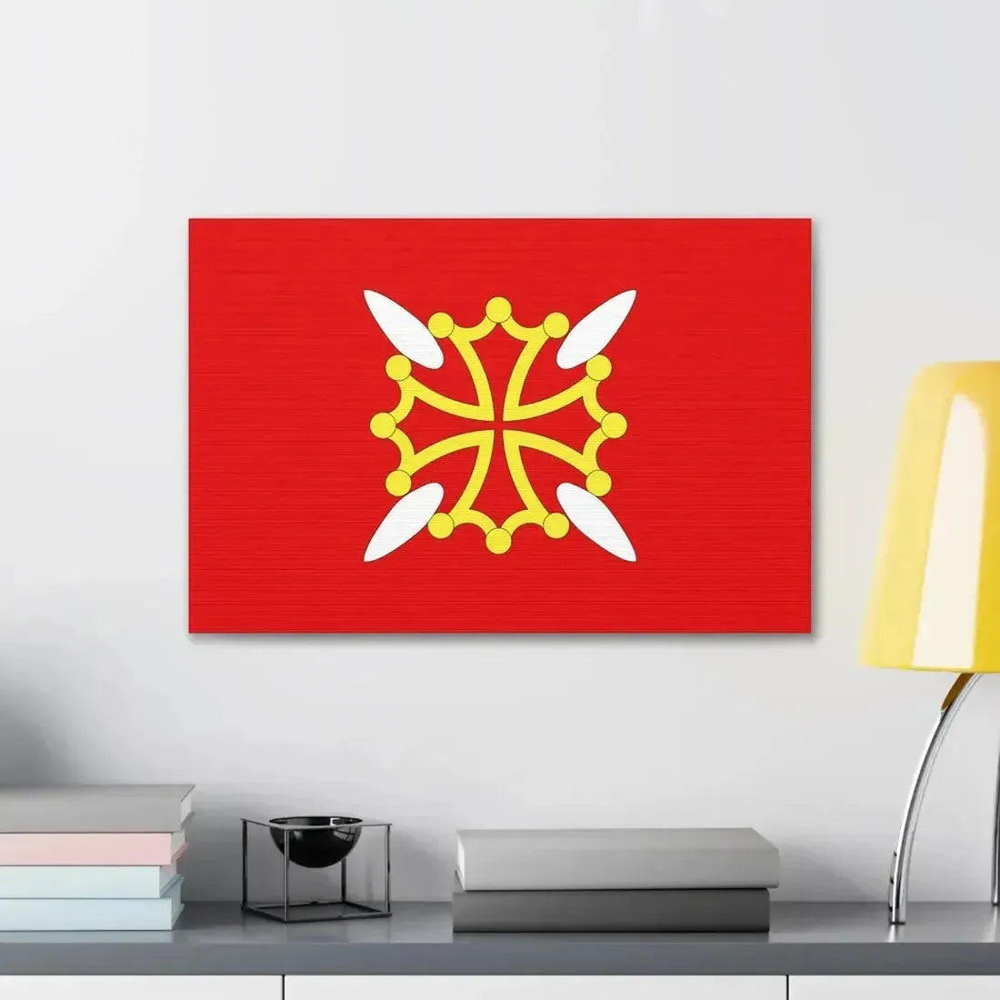 Flag of Haute Garonne France 2 - Canvas Wall Art - The Sticker Space