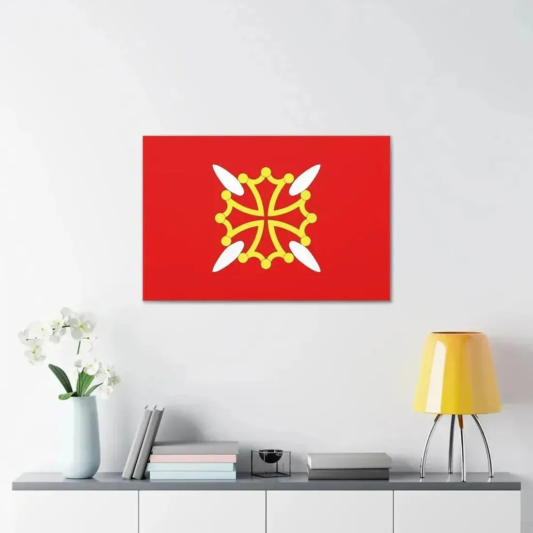 Flag of Haute Garonne France 2 - Canvas Wall Art - The Sticker Space