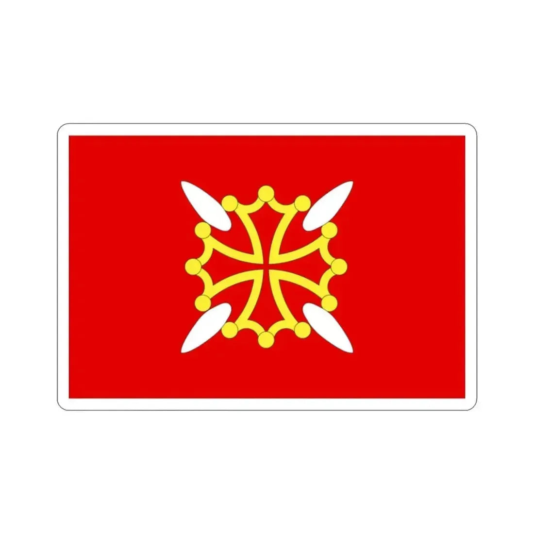 Flag of Haute Garonne France 2 STICKER Vinyl Die-Cut Decal 2 Inch - The Sticker Space