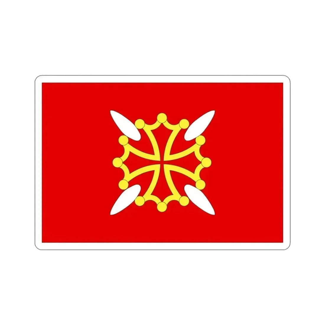 Flag of Haute Garonne France 2 STICKER Vinyl Die-Cut Decal 3 Inch - The Sticker Space