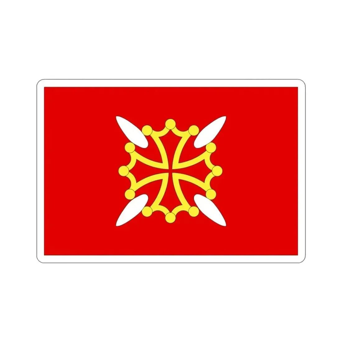 Flag of Haute Garonne France 2 STICKER Vinyl Die-Cut Decal 3 Inch - The Sticker Space