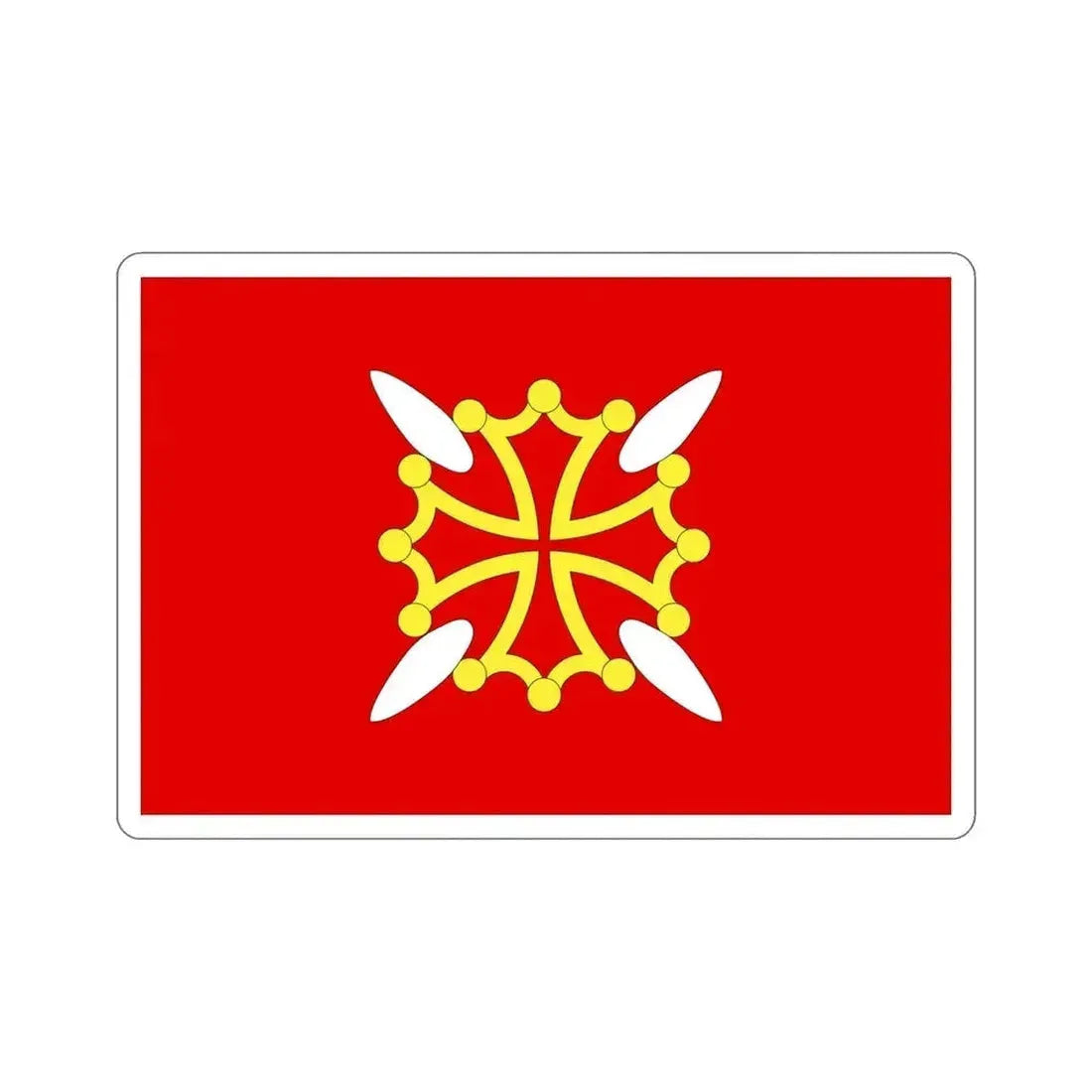 Flag of Haute Garonne France 2 STICKER Vinyl Die-Cut Decal 4 Inch - The Sticker Space