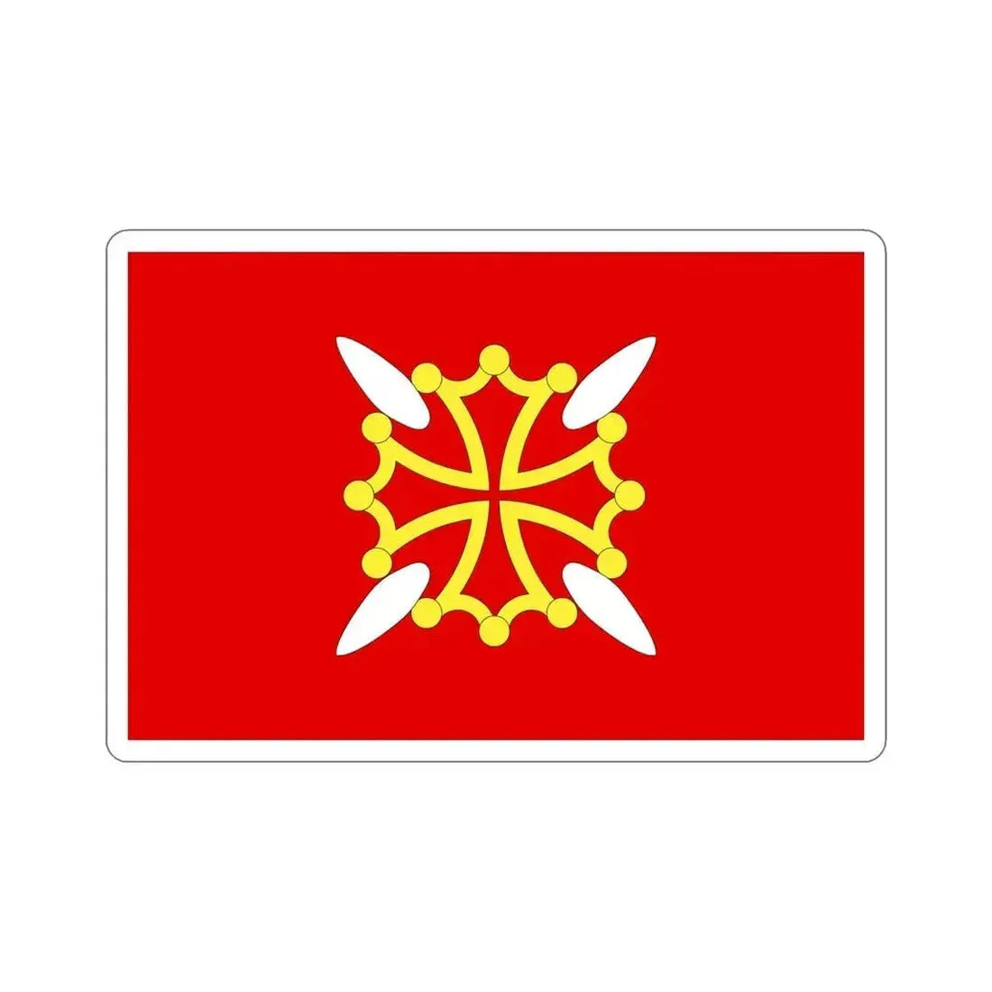 Flag of Haute Garonne France 2 STICKER Vinyl Die-Cut Decal 5 Inch - The Sticker Space