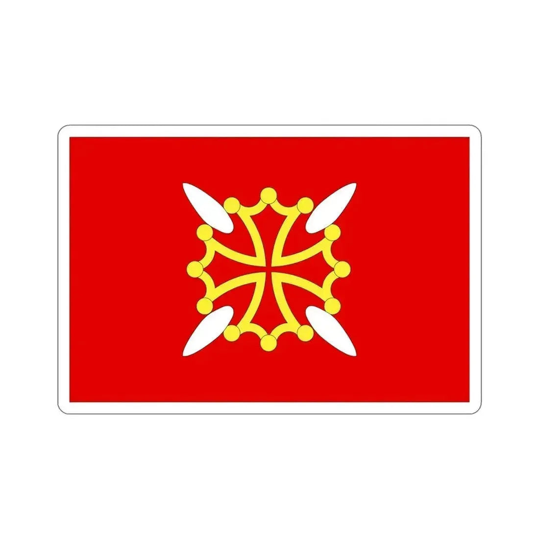 Flag of Haute Garonne France 2 STICKER Vinyl Die-Cut Decal 6 Inch - The Sticker Space