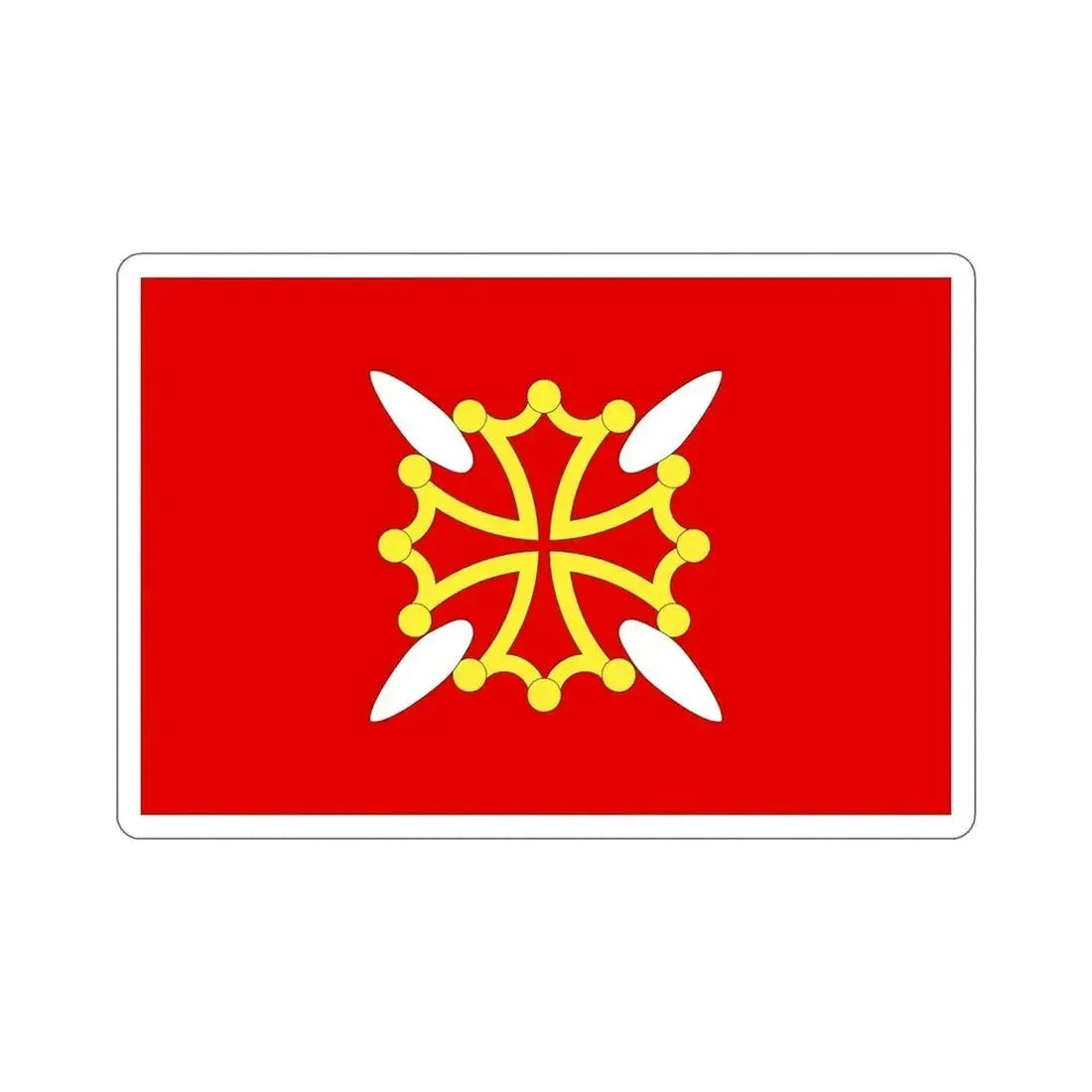 Flag of Haute Garonne France 2 STICKER Vinyl Die-Cut Decal - The Sticker Space