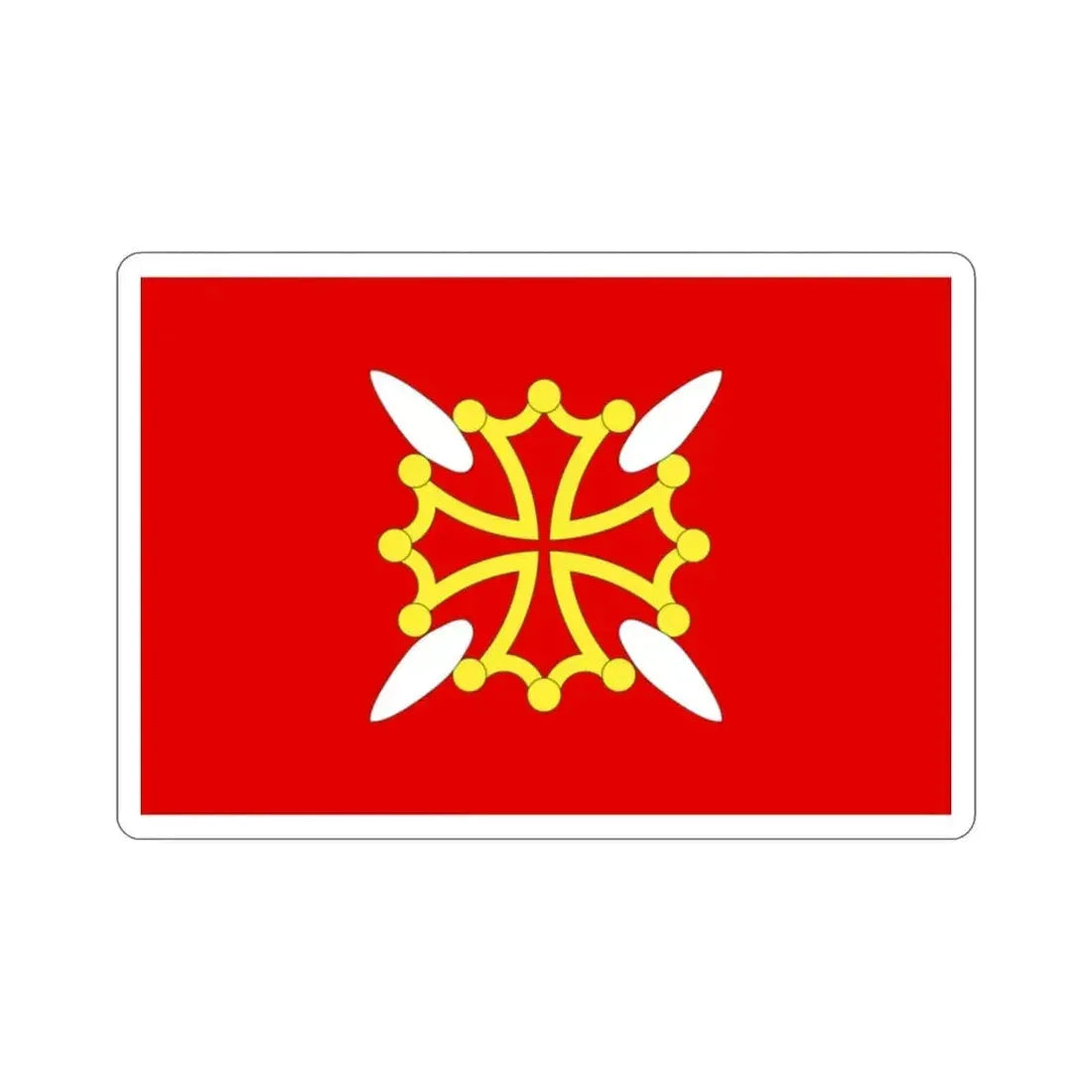 Flag of Haute Garonne France 2 STICKER Vinyl Die-Cut Decal - The Sticker Space
