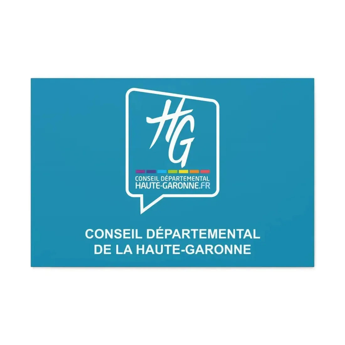 Flag of Haute Garonne France - Canvas Wall Art 30" x 20" 1.25" - The Sticker Space