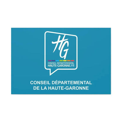 Flag of Haute Garonne France - Canvas Wall Art 36" x 24" 1.25" - The Sticker Space