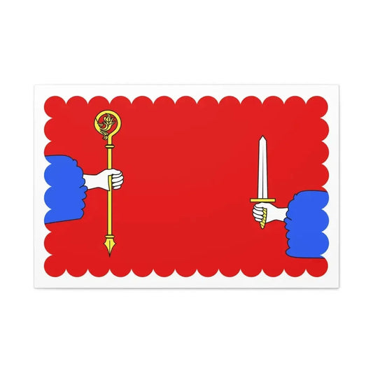 Flag of Haute Loire France - Canvas Wall Art 36" x 24" 1.25" - The Sticker Space