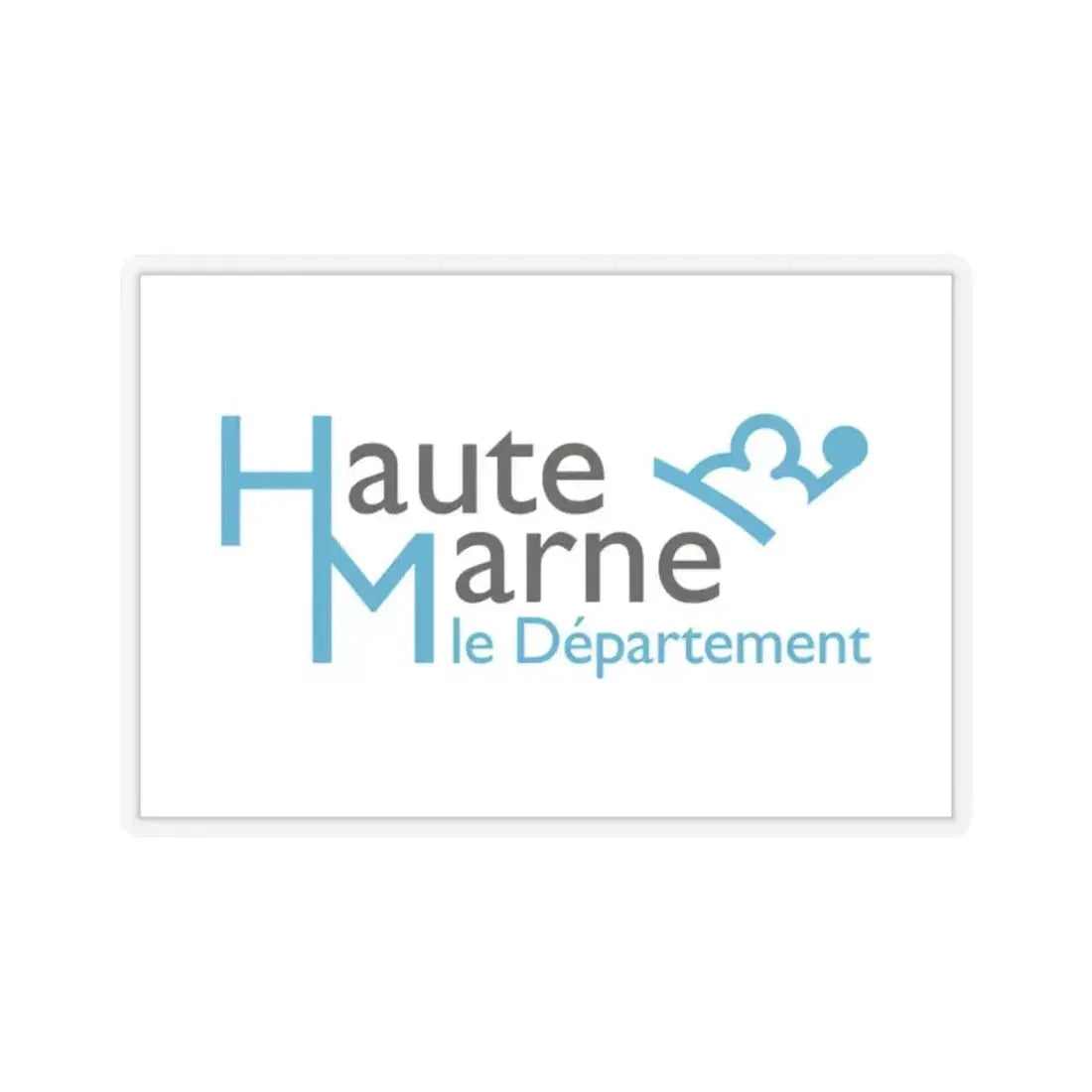 Flag of Haute Marne France - STICKER Vinyl Kiss-Cut Decal 2 Inch Transparent - The Sticker Space
